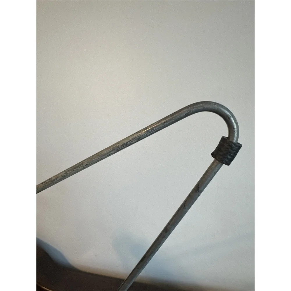 2- Vintage Over The Door Hanger Curved Straight Retro Metal